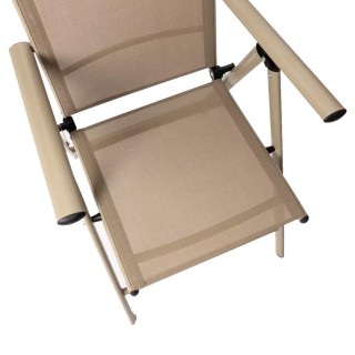 BAKAJI Σετ 2 Πτυσσόμενες Καρέκλες Κήπου Μπεζ Ξαπλώστρες Εξωτερικού ...
