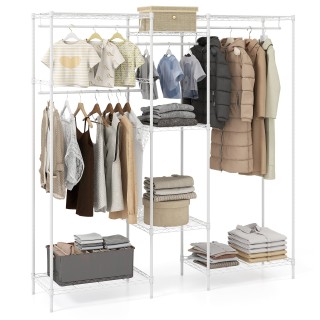 Costway Αναδιπλούμενος Οργανωτής Ρούχων με Σχήμα L και Οριζόντια Το... Costway Αναδιπλούμενος Οργανωτής Ρούχων με Σχήμα L και Οριζόντια Το...