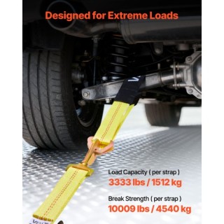 VEVOR Σετ Δεσίματος Τροχών με Ιμάντα ρυμούλκησης Άξονα, Αντοχή 4540...