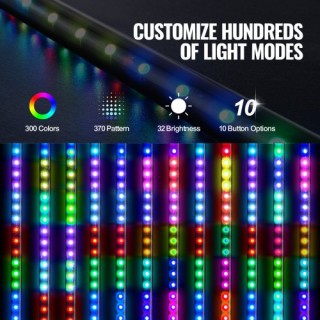 VEVOR Φωτεινή Κεραία LED 2ΤΜΧ 4FT RGB με Σημαία & Remote App για AT...