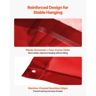 VEVOR 2 Τεμ Κουρτίνες Συγκόλλησης 1.74 x 2.34μ, Ανθεκτικές στη Φλόγ...