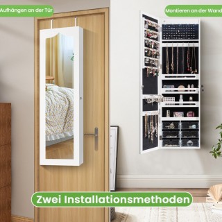 Costway Κομψή Ντουλάπα Κοσμημάτων με Καθρέφτη και LED Φωτισμό HW63... Costway Κομψή Ντουλάπα Κοσμημάτων με Καθρέφτη και LED Φωτισμό HW63...