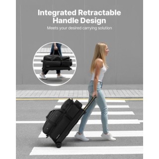 VEVOR Τσάντα Μπόουλινγκ με Ρόδες για 3 Μπάλες και Χώρο Παπουτσιών G...