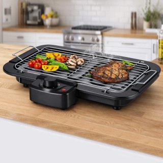 BAKAJI Ηλεκτρική Ψησταριά 2σε1: Επιτραπέζια και Εδάφους με Υποστήρι...