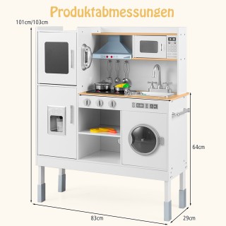Costway Ξύλινη Παιδική Κουζίνα με 16 Αξεσουάρ Παιχνιδιού για Παιδιά... Costway Ξύλινη Παιδική Κουζίνα με 16 Αξεσουάρ Παιχνιδιού για Παιδιά...