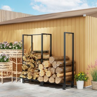 Outsunny Φορητή Ξυλοθήκη για Τζάκι με 2 Τμήματα από Ατσάλι με 6 Πό... Outsunny Φορητή Ξυλοθήκη για Τζάκι με 2 Τμήματα από Ατσάλι με 6 Πό...