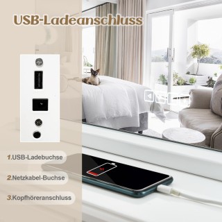 Costway Καθρέφτης Μακιγιάζ Hollywood με Φωτισμό, USB & Bluetooth, 5... Costway Καθρέφτης Μακιγιάζ Hollywood με Φωτισμό, USB & Bluetooth, 5...