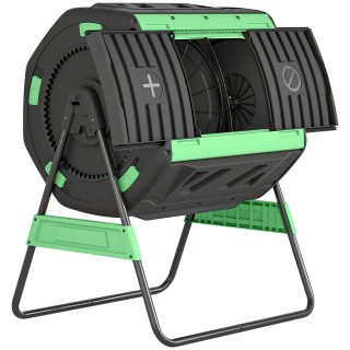 Outsunny Οικιακός Κομποστοποιητής 200 L Διπλού Θαλάμου με 8 Αεραγωγ... Outsunny Οικιακός Κομποστοποιητής 200 L Διπλού Θαλάμου με 8 Αεραγωγ...