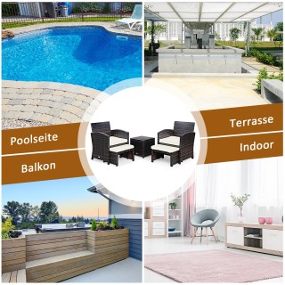 Costway Σετ Επίπλων Κήπου 5 Τεμαχίων από Ρατάν με 2 Πολυθρόνες, 2 ... Costway Σετ Επίπλων Κήπου 5 Τεμαχίων από Ρατάν με 2 Πολυθρόνες, 2 ...