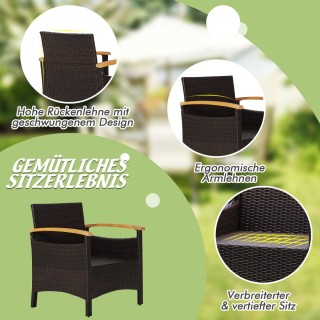 Costway Σετ Επίπλων Βεράντας 3 Τεμαχίων με Καρέκλες και Τραπεζάκι ... Costway Σετ Επίπλων Βεράντας 3 Τεμαχίων με Καρέκλες και Τραπεζάκι ...