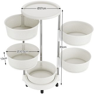 BAKAJI Σετ 5 Ανοιγόμενα Ράφια Κουζινας από Ανοξείδωτο Ατσάλι Κουζί... BAKAJI Σετ 5 Ανοιγόμενα Ράφια Κουζινας από Ανοξείδωτο Ατσάλι Κουζί...