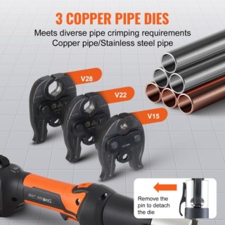 VEVOR Σετ Εργαλείων Πρεσαρίσματος Σωλήνων Pro Press V15 V22 V28 με ... VEVOR Σετ Εργαλείων Πρεσαρίσματος Σωλήνων Pro Press V15 V22 V28 με ...