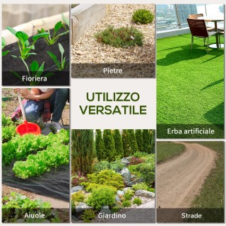 Outsunny  Ύφασμα για Στρώση 50x2 μ Διαπνέον και Αντι-UV από Μαύρο Π...