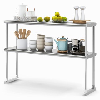 Costway Ανοξείδωτη Διπλή Ραφιέρα Υπερυψωμένης Αντοχής και Ευελιξία... Costway Ανοξείδωτη Διπλή Ραφιέρα Υπερυψωμένης Αντοχής και Ευελιξία...