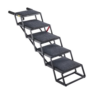 VEVOR Σκάλα Αυτοκινήτου για Σκύλους 5 Σκαλοπατιών Πτυσσόμενη με Αντ...