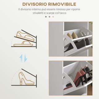 HOMCOM Μοντέρνα Παπουτσοθήκη με 3 Ανακλινόμενα Συρτάρια για 15 Ζευγ... HOMCOM Μοντέρνα Παπουτσοθήκη με 3 Ανακλινόμενα Συρτάρια για 15 Ζευγ...