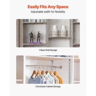 VEVOR Ράφι Ρυθμιζόμενο Ατσάλινο Τοίχου 72.3 ιντσών 20 Τεμάχια HJGDG...