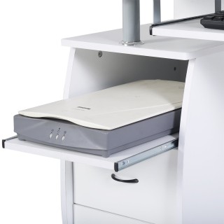 Costway Λευκός Γραφείο Υπολογιστή με Διπλό Ράφι και Πληκτρολόγιο HW... Costway Λευκός Γραφείο Υπολογιστή με Διπλό Ράφι και Πληκτρολόγιο HW...