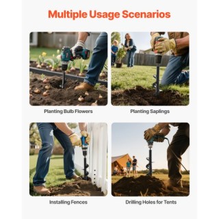 VEVOR Σπειροειδής Τρυπάνι για Φυτεύσεις 8x29 cm LXZZT1G80MM3OK4N5001V0