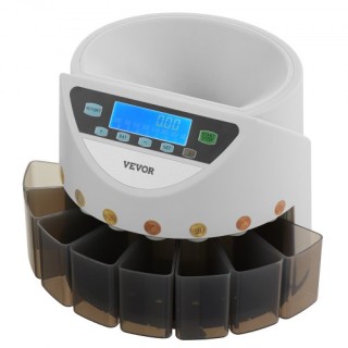 VEVOR Μετρητής Κερμάτων EURO με Μεγάλη Οθόνη LCD και 5 Σωλήνες Κερμ... VEVOR Μετρητής Κερμάτων EURO με Μεγάλη Οθόνη LCD και 5 Σωλήνες Κερμ...