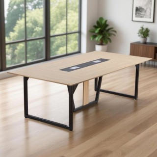 VEVOR Μεγάλο Ορθογώνιο Τραπέζι Συνεδριάσεων για 10 Άτομα, Καφέ BGHY... VEVOR Μεγάλο Ορθογώνιο Τραπέζι Συνεδριάσεων για 10 Άτομα, Καφέ BGHY...