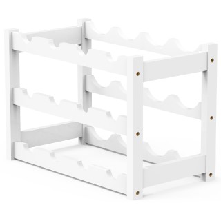 BAKAJI Λευκή Μπαμπού Κάβα Κρασιών με 12 Θέσεις για Μπουκάλια Ποτών... BAKAJI Λευκή Μπαμπού Κάβα Κρασιών με 12 Θέσεις για Μπουκάλια Ποτών...