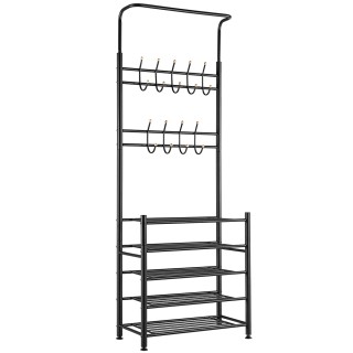 BAKAJI Κρεμάστρα εισόδου με μεταλλική δομή, 9 γάντζοι με παπουτσοθ... BAKAJI Κρεμάστρα εισόδου με μεταλλική δομή, 9 γάντζοι με παπουτσοθ...