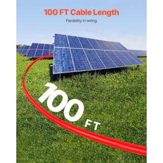 VEVOR Σετ Καλωδίων Προέκτασης Ηλιακού Πάνελ 100FT 10AWG με Συνδέσμο...
