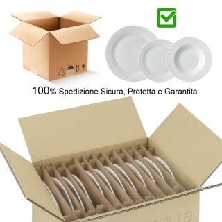 Shally Dogan Σετ Πιάτων 18 Τεμαχίων από Λευκή Πορσελάνη Στρογγυλά Σ...