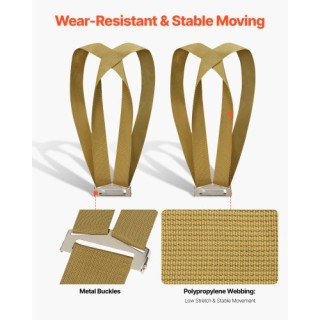 VEVOR Ιμάντες Μεταφοράς, Σύστημα Ανύψωσης για 2 Άτομα με Ρυθμιζόμεν...