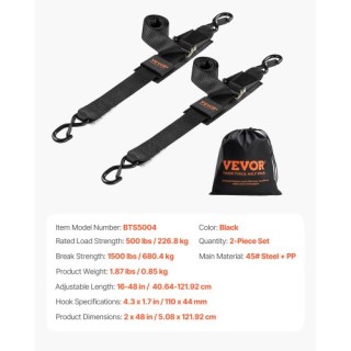 VEVOR Ιμάντες Δεσίματος με Επανασυρόμενο Καστάνια 2x4 ft για Σκάφος... VEVOR Ιμάντες Δεσίματος με Επανασυρόμενο Καστάνια 2x4 ft για Σκάφος...