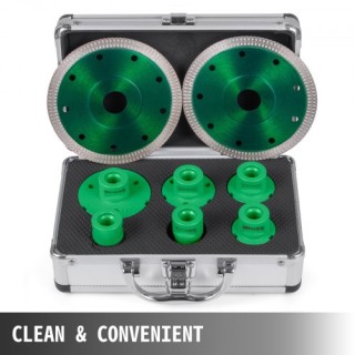 Σετ Διαμαντοτρύπανα VEVOR 6 Τμχ M14 (20-68mm) με 2 Λεπίδες QGJJGSK... Σετ Διαμαντοτρύπανα VEVOR 6 Τμχ M14 (20-68mm) με 2 Λεπίδες QGJJGSK...