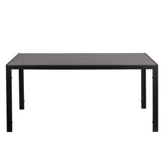 Galileo Εξωτερικό τραπέζι 160x90 cm με σανίδες ξύλου από γκρι αλουμ...