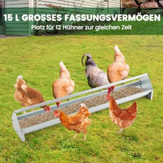 Costway Μεταλλική Ταΐστρα Κοτόπουλων με Μεγάλη Χωρητικότητα και Αν... Costway Μεταλλική Ταΐστρα Κοτόπουλων με Μεγάλη Χωρητικότητα και Αν...