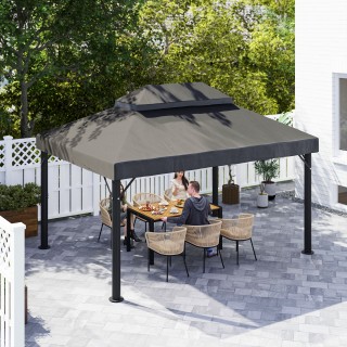 Outsunny Κάλυμμα για Κιόσκι Κήπου 3x4 μ με 2 Επίπεδα από Ύφασμα Oxf...