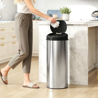 HOMCOM Κάδος Απορριμμάτων 55L με Αισθητήρα για Αυτόματο Άνοιγμα και...
