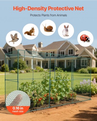 VEVOR Υψηλό Αντιανεμικό Κλουβί Καλλιέργειας 3.56 x 1.2 x 1.94 m με ...