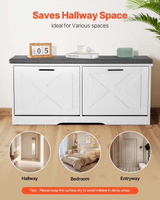 VEVOR Πρακτικός Πάγκος Αποθήκευσης Παπουτσιών με Άνετο Κάθισμα (100...