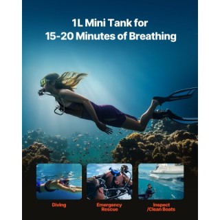 VEVOR Αναπνευστήρας Βαθιάς Κατάδυσης 1L με Αντλία QSYQP1L1GYQP8WM8FV0