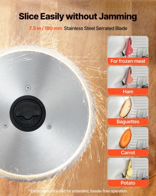 VEVOR Ηλεκτρική Κοπτική Μηχανή Κρέατος 200W με Λεπίδα 190mm για Οικ... VEVOR Ηλεκτρική Κοπτική Μηχανή Κρέατος 200W με Λεπίδα 190mm για Οικ...