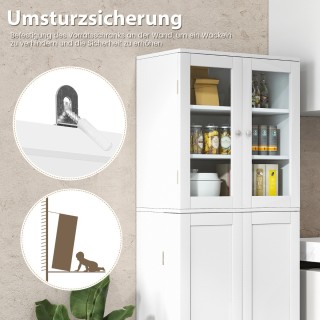 Costway Μοντέρνος Πολυλειτουργικός Αποθηκευτικός Ντουλάπι με Γυάλιν... Costway Μοντέρνος Πολυλειτουργικός Αποθηκευτικός Ντουλάπι με Γυάλιν...