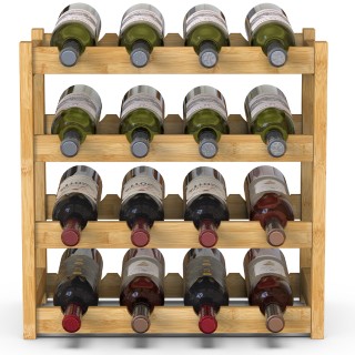 BAKAJI Ξύλινη Κάβα από Φυσικό Μπαμπού με 16 Θέσεις για Μπουκάλια Π... BAKAJI Ξύλινη Κάβα από Φυσικό Μπαμπού με 16 Θέσεις για Μπουκάλια Π...