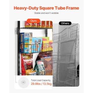 VEVOR 9-Tier Ρυθμιζόμενη Κρεμαστή Ραφιέρα Αποθήκευσης Πόρτας Παντοπ...