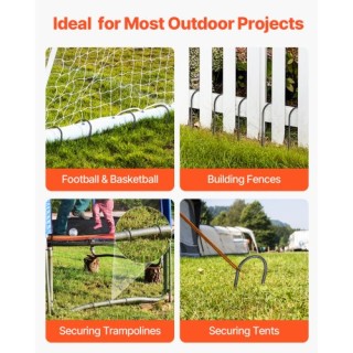 VEVOR Σετ 8 Ανθεκτικών Γαλβανισμένων Πασάλων Οπλισμού 12 ιντσών (Σχ...