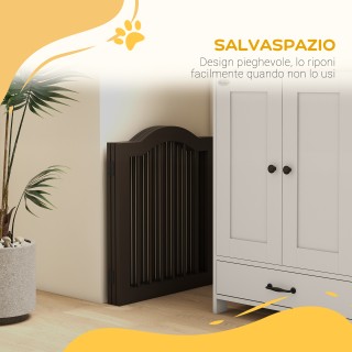 PawHut Πτυσσόμενο Ξύλινο Φράγμα για Σκύλους με 3 Τμήματα, 154.5x29....