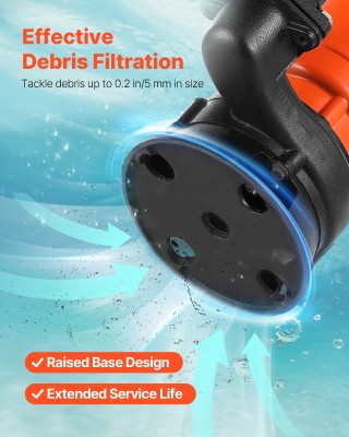 VEVOR Υποβρύχια Αντλία Απορριμμάτων 550W, 18000 L/H, με Ροή έως 32....