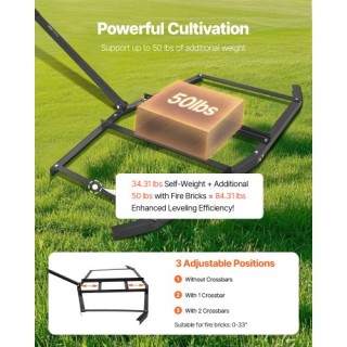 VEVOR Σύρομενη Οδοντωτή Δισκόπλακα 188 εκ. για ATV/UTV QYP74INCHESQ...