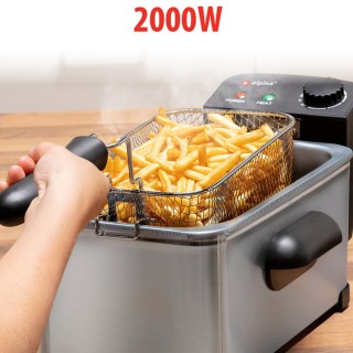 ALPINA Φριτέζα 3 Λίτρων 2000 Watt για την Κουζίνα με Ρυθμιζόμενη Θ... ALPINA Φριτέζα 3 Λίτρων 2000 Watt για την Κουζίνα με Ρυθμιζόμενη Θ...