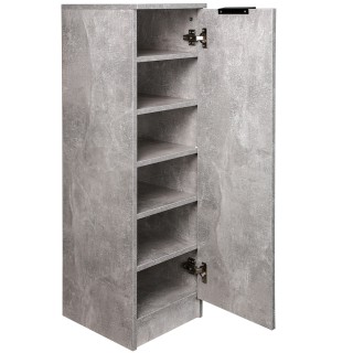 BAKAJI Ξύλινη Πολυλειτουργική Παπουτσοθήκη Τσιμέντο 30x35x100 εκ. 0...