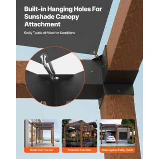 VEVOR Σετ 4 Βάσεων και 4 Γωνιακών Βραχιόνων 3 Κατευθύνσεων για Πέργ...